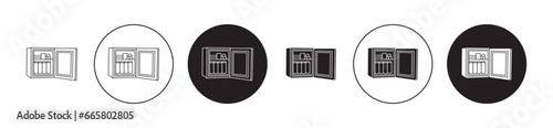 minibar icon set. hotel mini refrigerator vector symbol. mini fridge sign in black filled and outlined style.