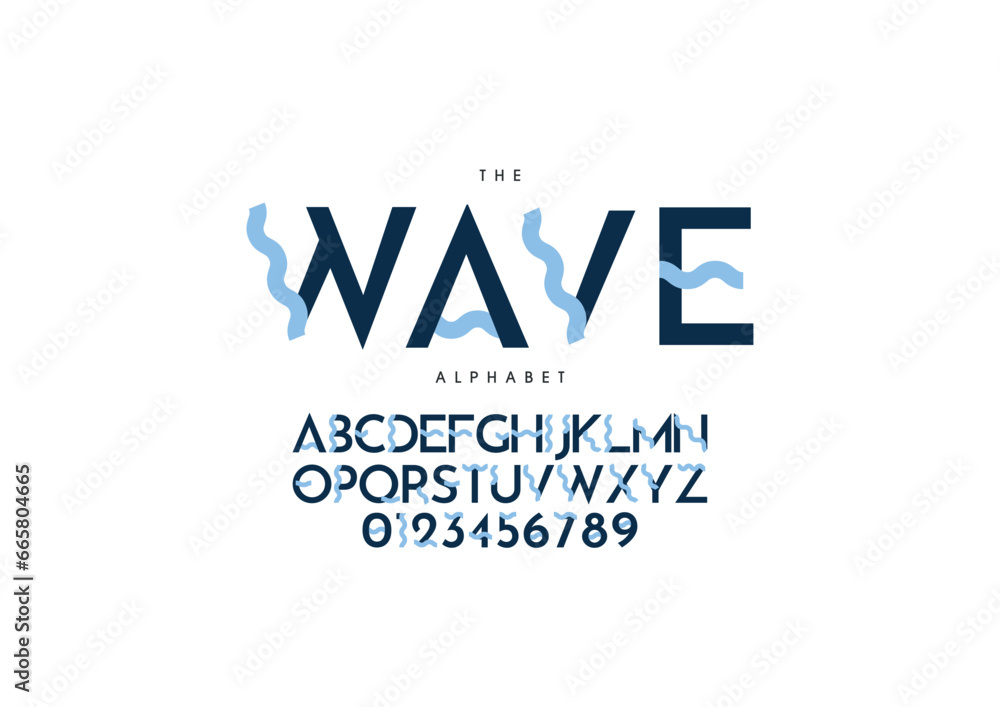 WAVE Modern, futuristic modern geometric font