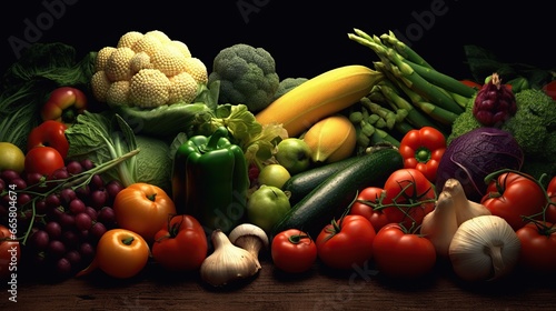 Free photo A picture of vegetables and fruits