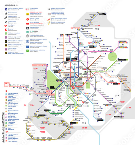 Madrid metro map