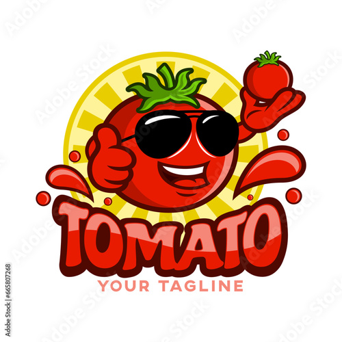 Cartoon Mascot tomato logo