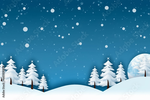 Merry Christmas winter snow illustration