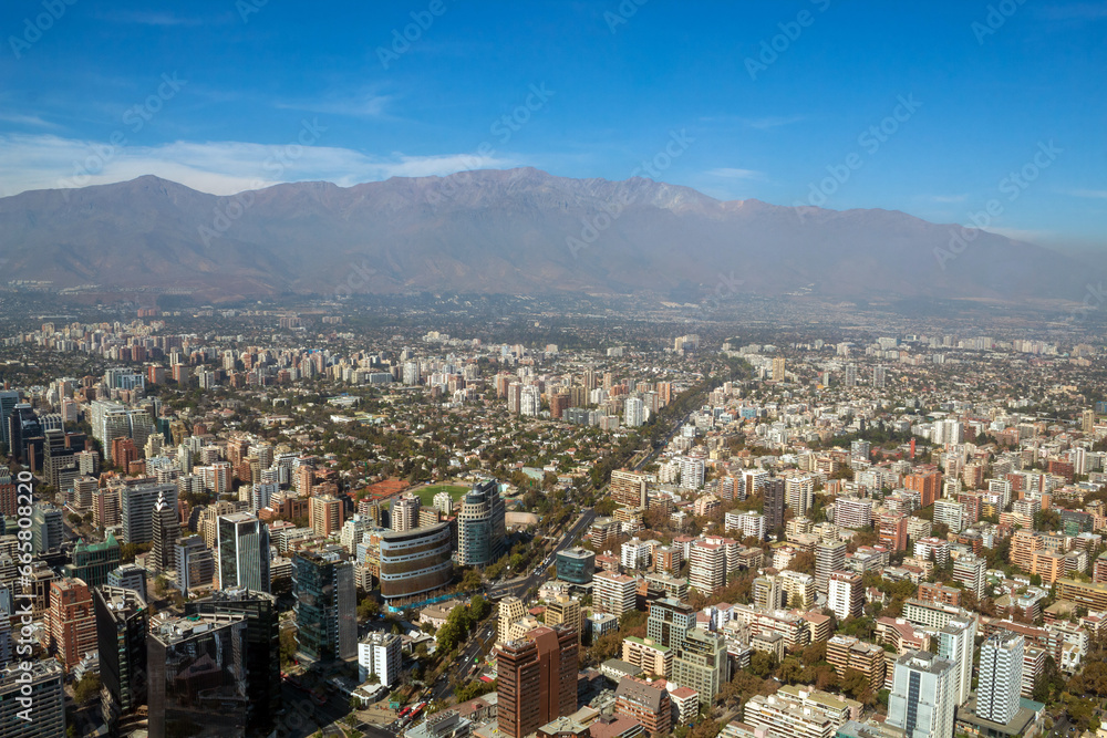 view of the city of Santiago Chile 