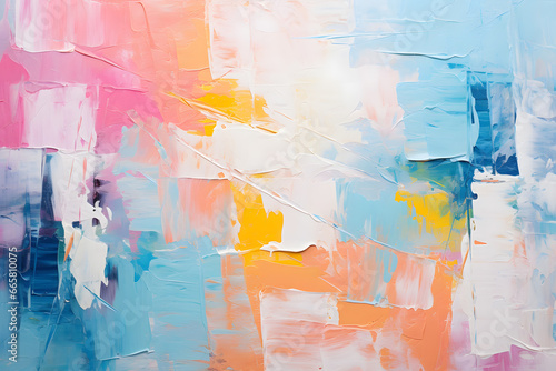 Modern abstract artwork painted in many colors