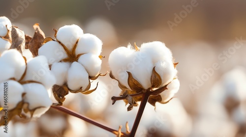 White cotton twigs