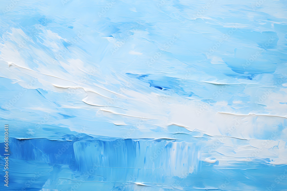 Obraz premium Modern abstract artwork painted in blue