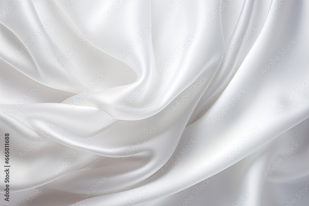 Fototapeta premium white satin fabric - generative ai