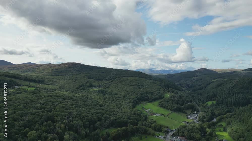 Bird’s eye view of green countryside in England. Bird’s eye view of green countryside in England.