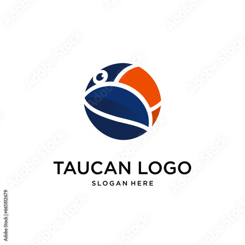 modern taucan birrd logo design template