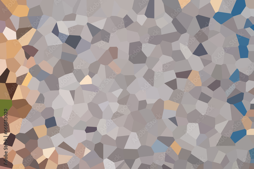 Illustration of grey, blue and yellow crystals Illustration of grey, blue and yellow crystals