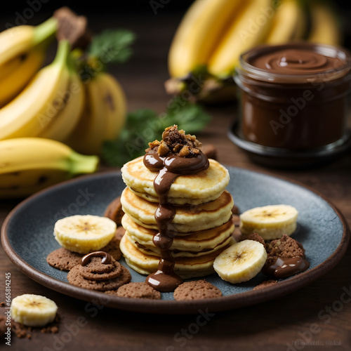 Mini Banana Pancakes with Nutella Dip - Irresistible Breakfast Bites