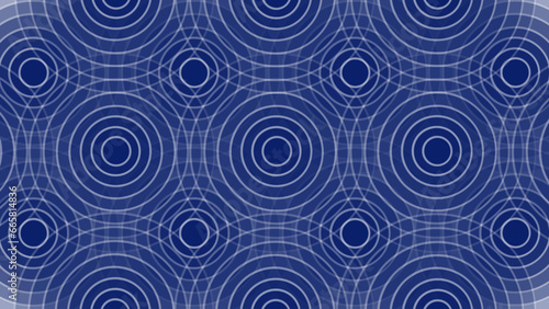 Blue abstract background with circles