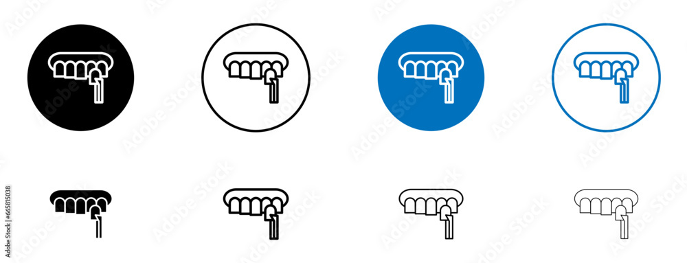 dental veneer vector icon set. veneers dental dentistry vector symbol for mobile apps and website UI designs