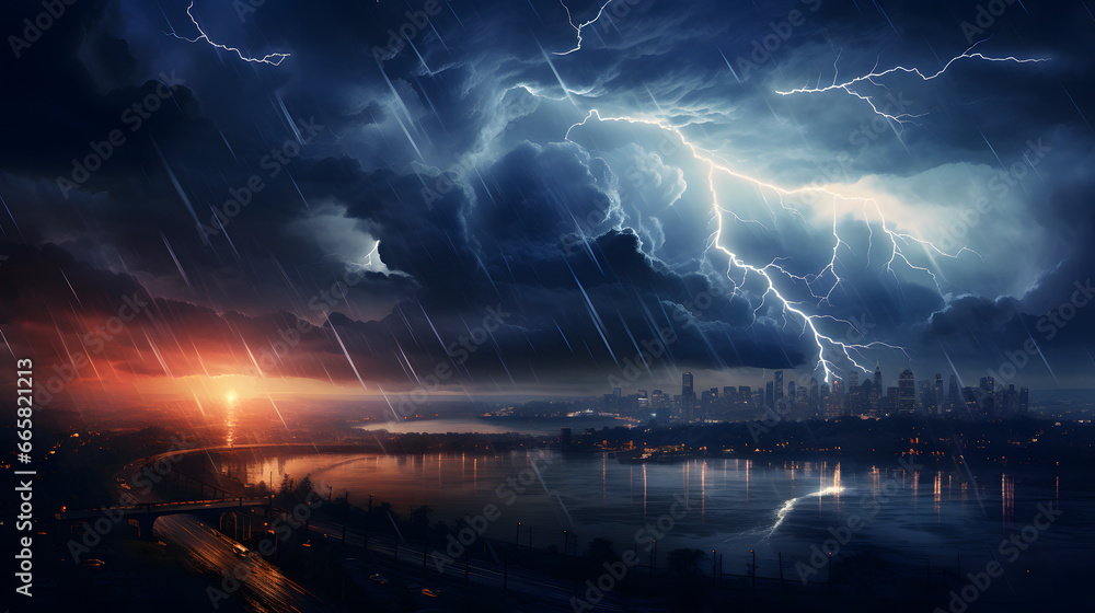 Beautiful tempest illustration