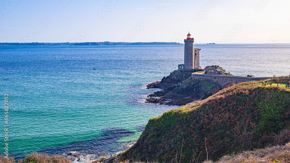 brest fnistere in french britania atlantic ocean coastline between le conquet and vierge island