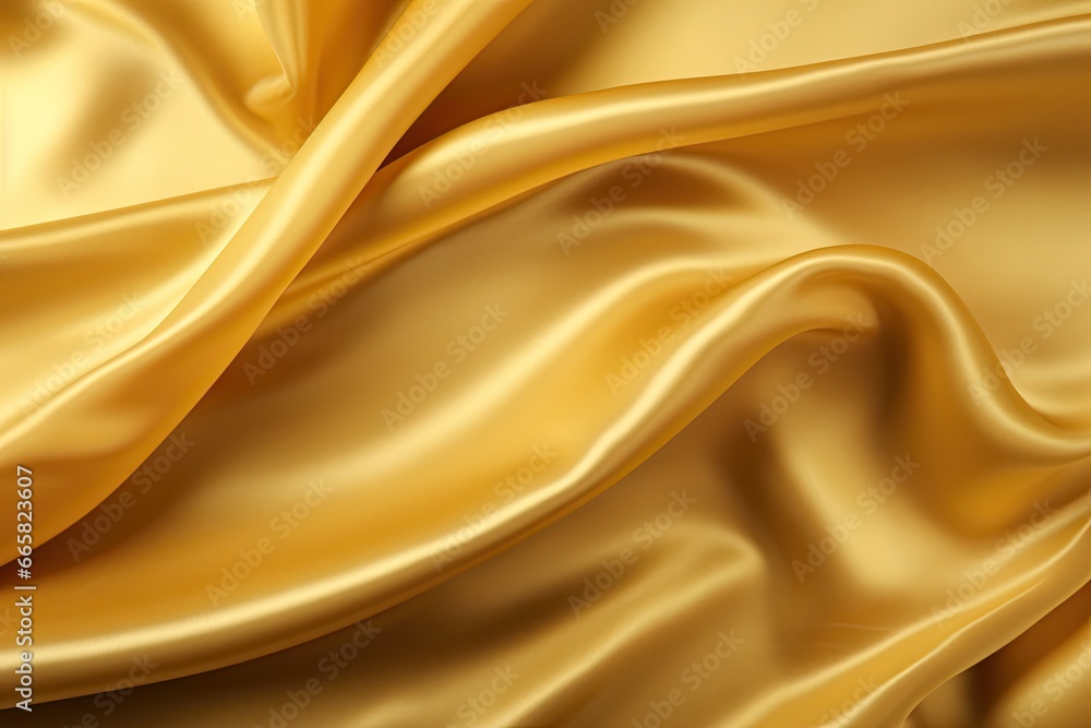 Fototapeta premium golden silk background - generative ai