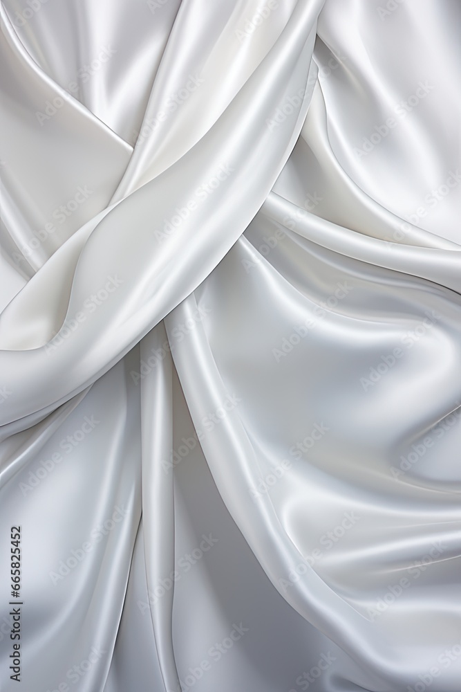 silver satin background - generative ai