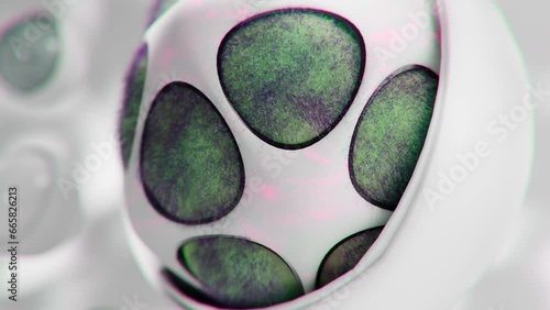 Close up of Fluffball Spinning in a 3D animation