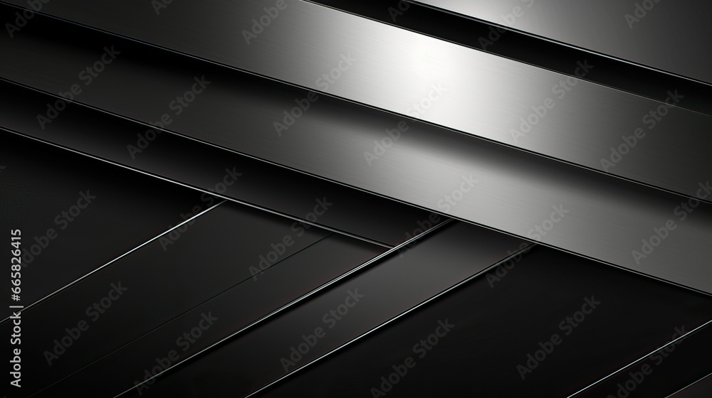 Black metallic background with stripes and lines, 3d render illustration, dark metallic wallpaper, abstract design