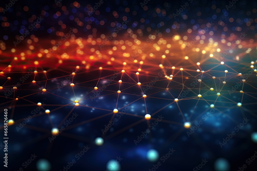Obraz premium 3d rendering of abstract technology background, Network connection structure, Big data visualization, digital technology background