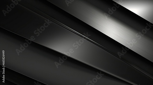 Abstract black metal background with stripes, 3d rendering, 3d illustration, dark silver aluminum metallic graphics, dark wallpaper © Jahan Mirovi