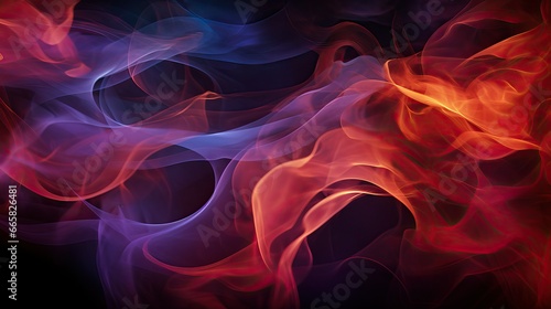 Colorful abstract smoke on black background   Abstract background for design  color flames on black background  colorful dust explosion background.