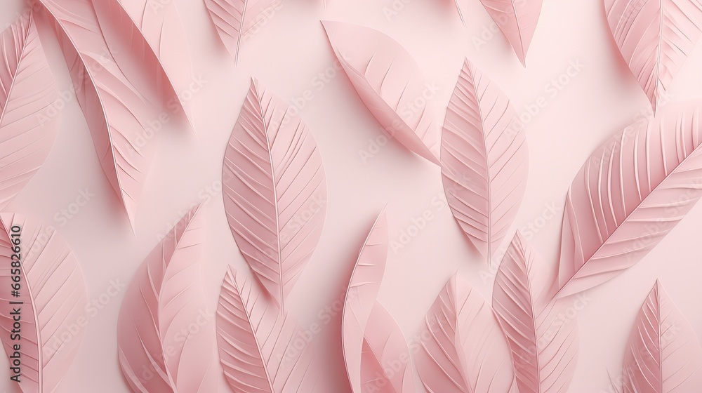 3d rendering of pink leaves pattern on pastel background, minimal concept, texture, wallpaper, pink leaves wallpaper, seamless, decorative, isolated 3d rendering of pink leaves pattern on pastel background, minimal concept, texture, wallpaper, pink leaves wallpaper, seamless, decorative, isolated