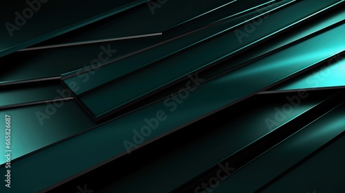 Teal 3d abstract background - generative ai