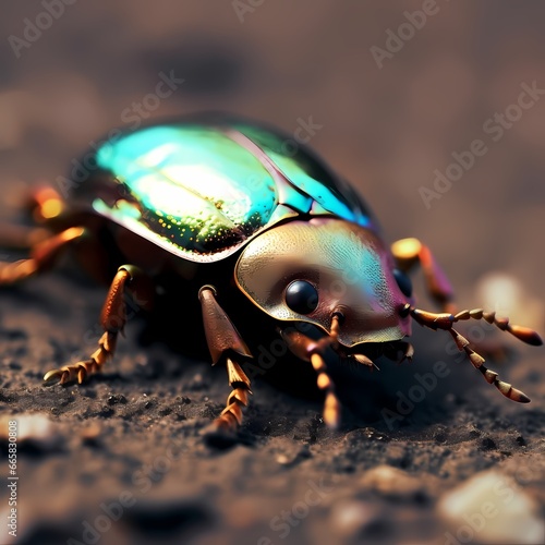 green june beetle with Generative AI © Michel 