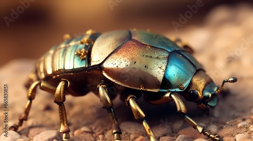 green june beetle with Generative AI