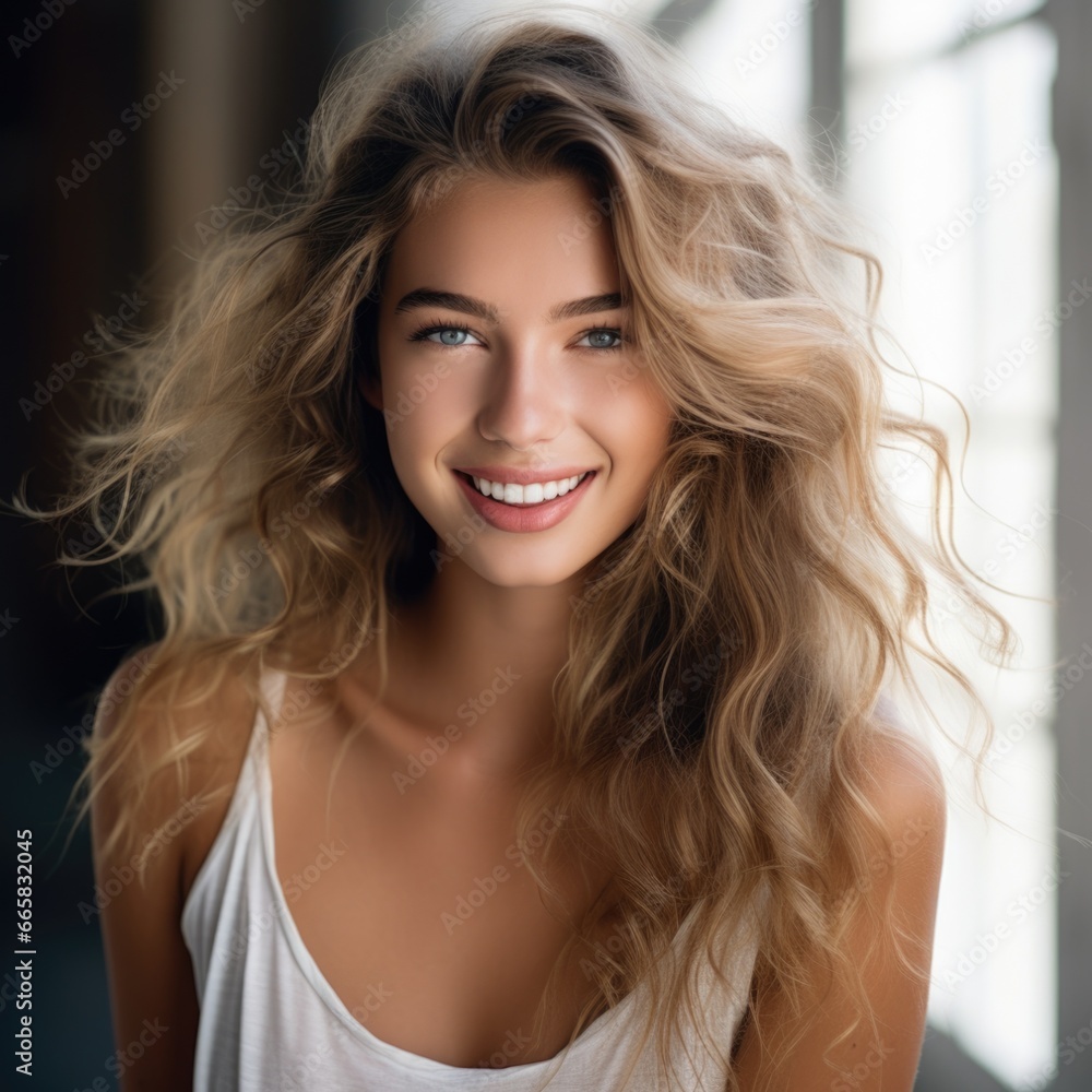 Charming young brunette woman with a fashionable haircut. Fashion and beauty Charming young brunette woman with a fashionable haircut. Fashion and beauty