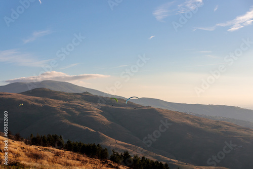 Paraglider Soaring Over Serra da Estrela
