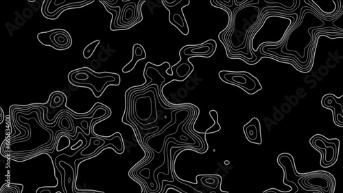 Fractal lines background. Topographic map like abstract backdrop