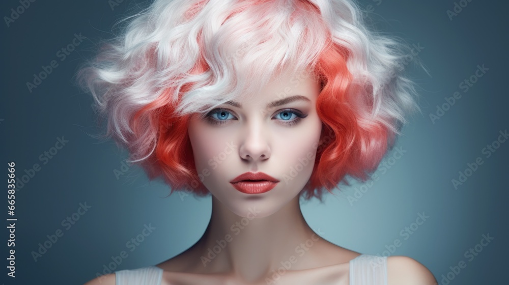 Studio portrait of a beautiful young woman with beautiful makeup on a plain background. Style, fashion and beauty concept Studio portrait of a beautiful young woman with beautiful makeup on a plain background. Style, fashion and beauty concept