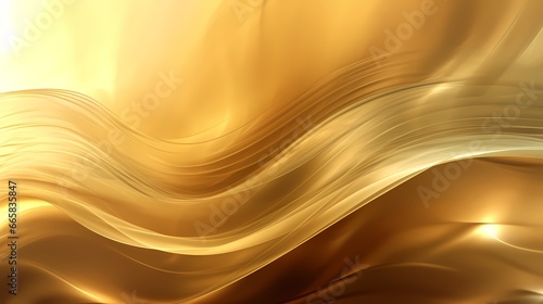 Golden wavy silk motion background seamless loop © Michel 