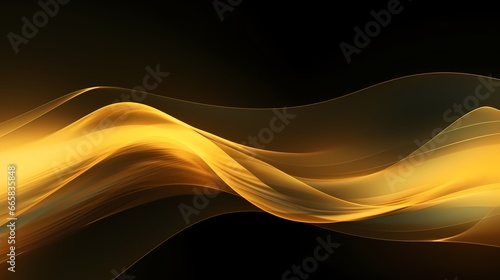Golden wavy silk motion background seamless loop