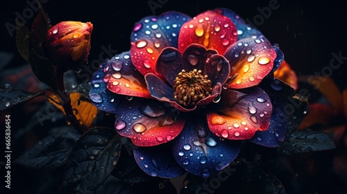 Colorful dark and moody flower