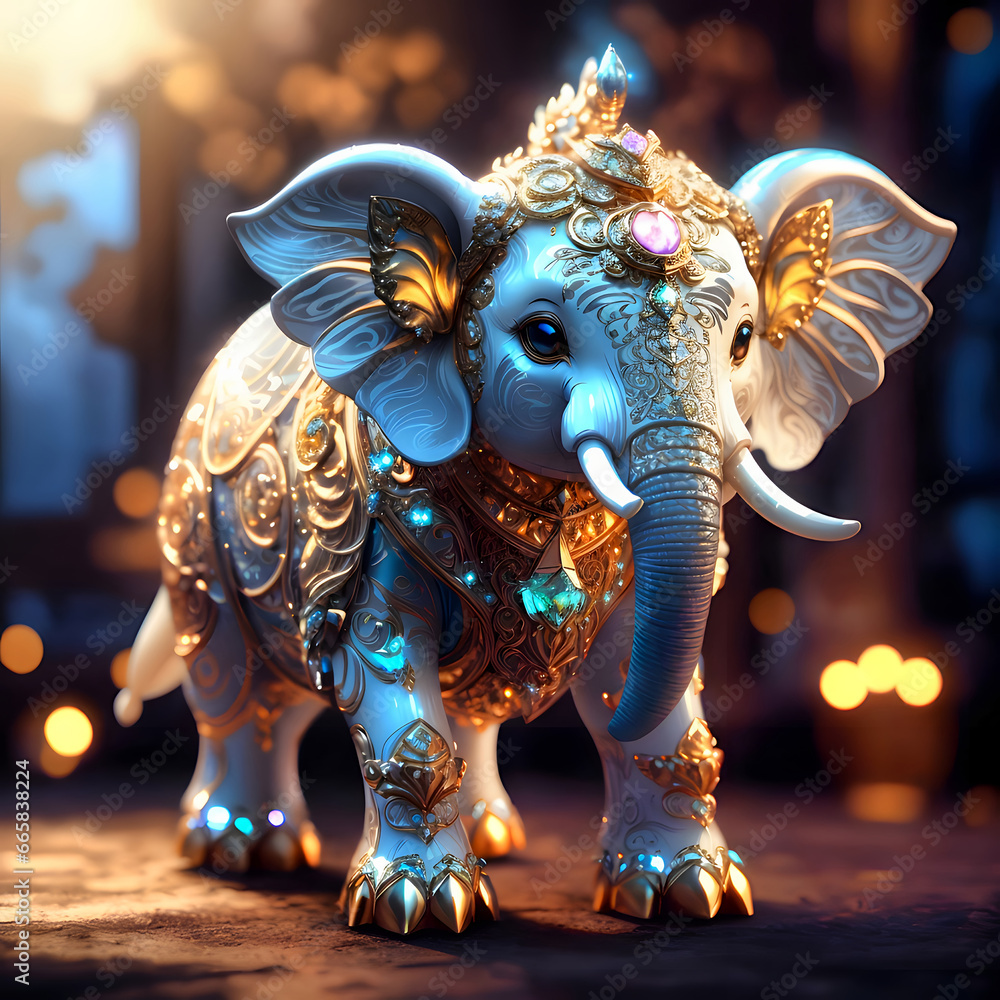 Obraz premium 3d surreal design with ultra details, colorful generative art, digital graphics