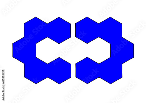 interessante geometrische figuren aus zusammengesetzten sechsecken, modernes abstraktes design