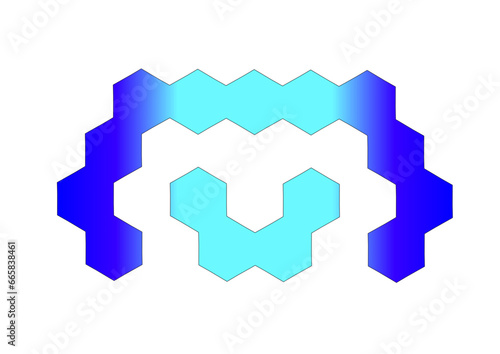 interessante geometrische figuren aus zusammengesetzten sechsecken, modernes abstraktes design