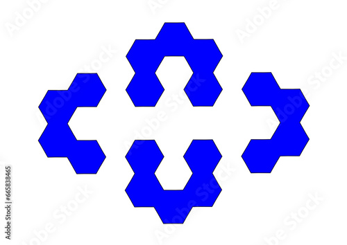 interessante geometrische figuren aus zusammengesetzten sechsecken, modernes abstraktes design