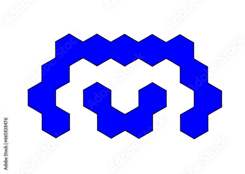 interessante geometrische figuren aus zusammengesetzten sechsecken, modernes abstraktes design