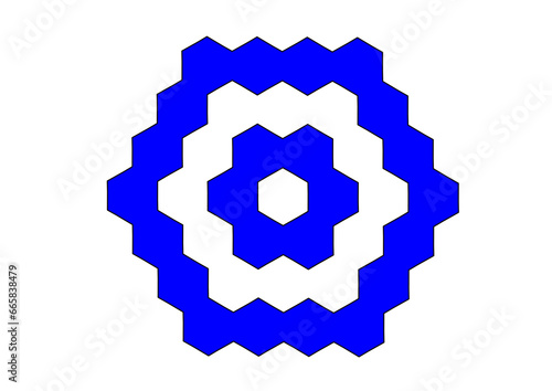 interessante geometrische figuren aus zusammengesetzten sechsecken, modernes abstraktes design