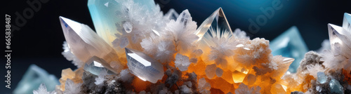 Mineral crystal, macro view. photo