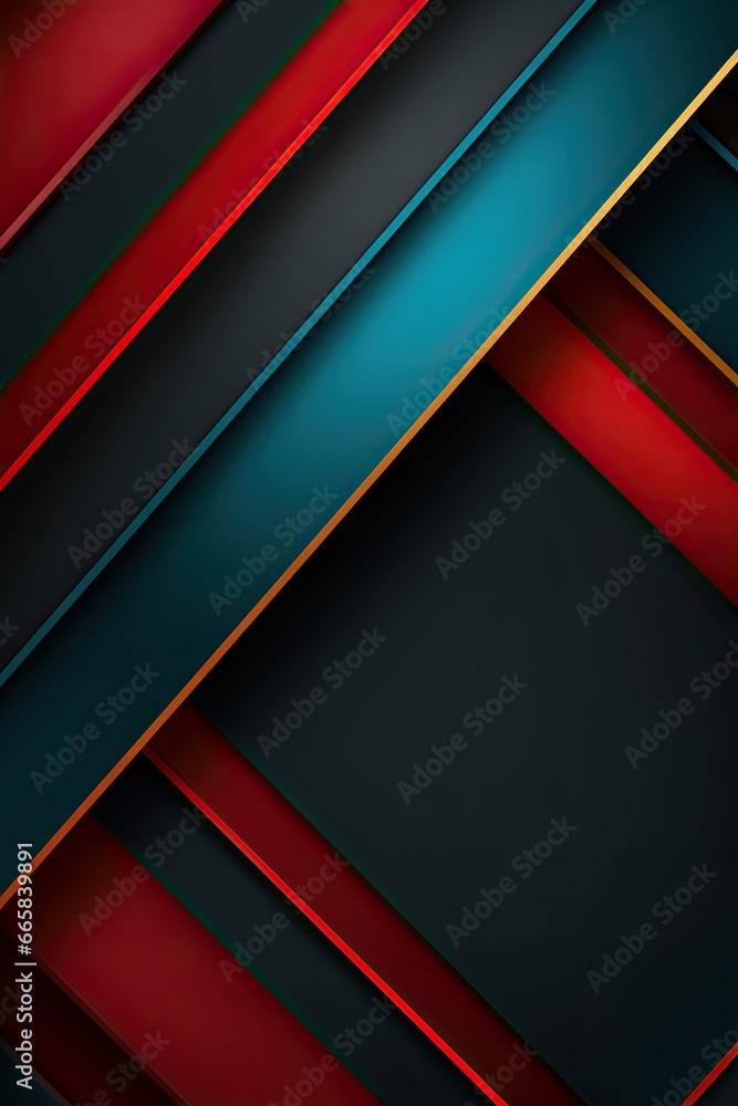 Teal, gold and red 3d background