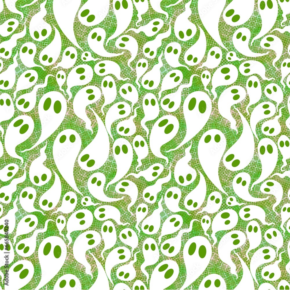 Halloween ghost seamless cartoon pattern for wrapping paper and fabrics and linens and kids clothes print Halloween ghost seamless cartoon pattern for wrapping paper and fabrics and linens and kids clothes print