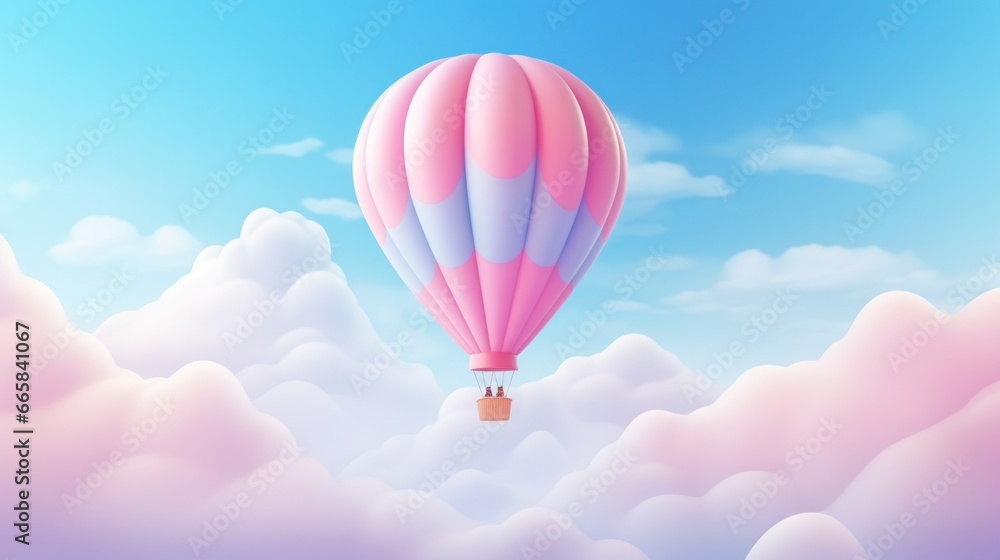 Fototapeta premium Pink air balloons