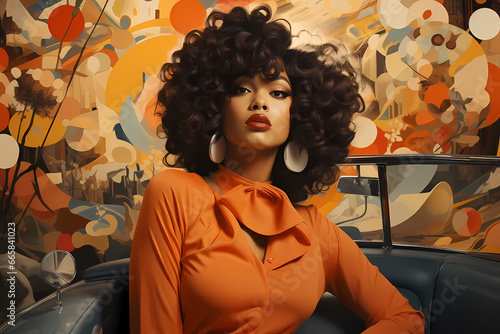 60s vibe Afro 