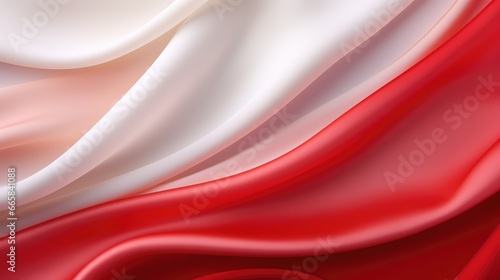 White and Red silk background - generative ai