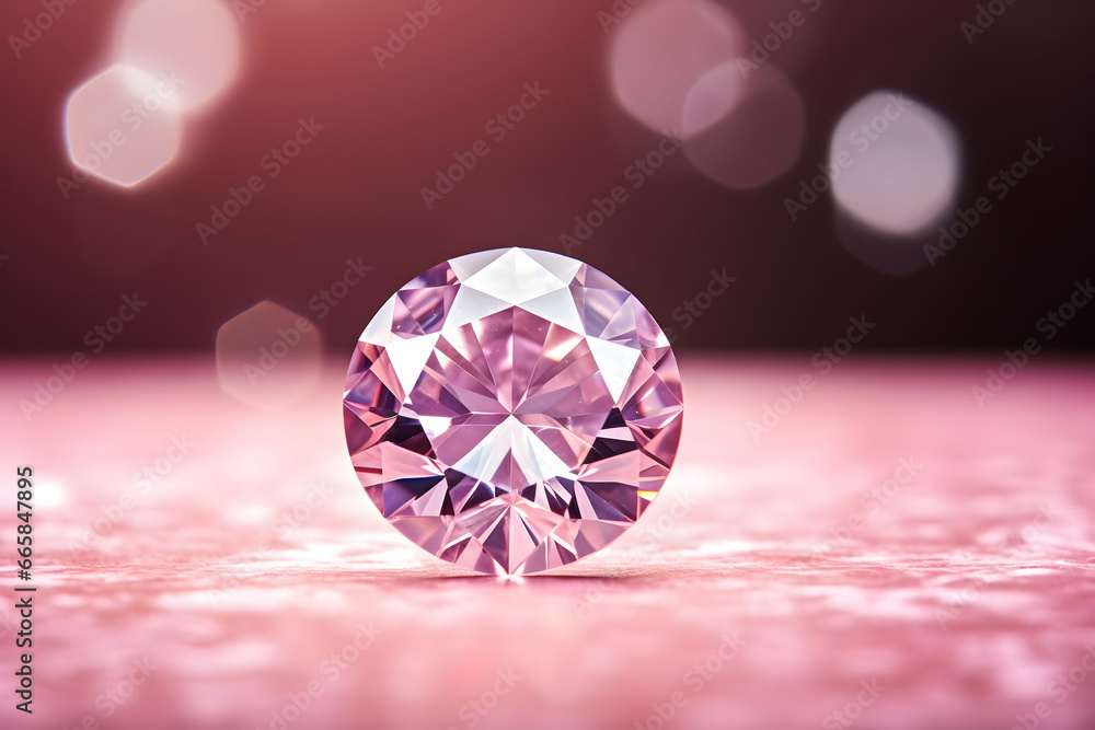 Isolated Pink diamond, A sparkling pink diamond elegantly Isolated Pink diamond, A sparkling pink diamond elegantly